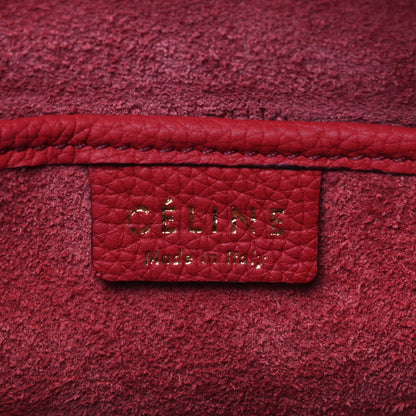 Celine Baby Grained Calfskin Nano Luggage Red 6 of 9
