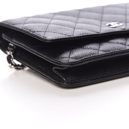 Chanel Caviar Quilted Wallet On Chain WOC Black 9 of 12