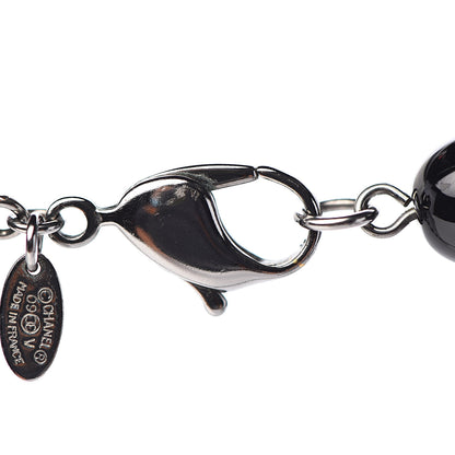 Chanel Pearl Beaded CC Long Necklace Black 5 of 6