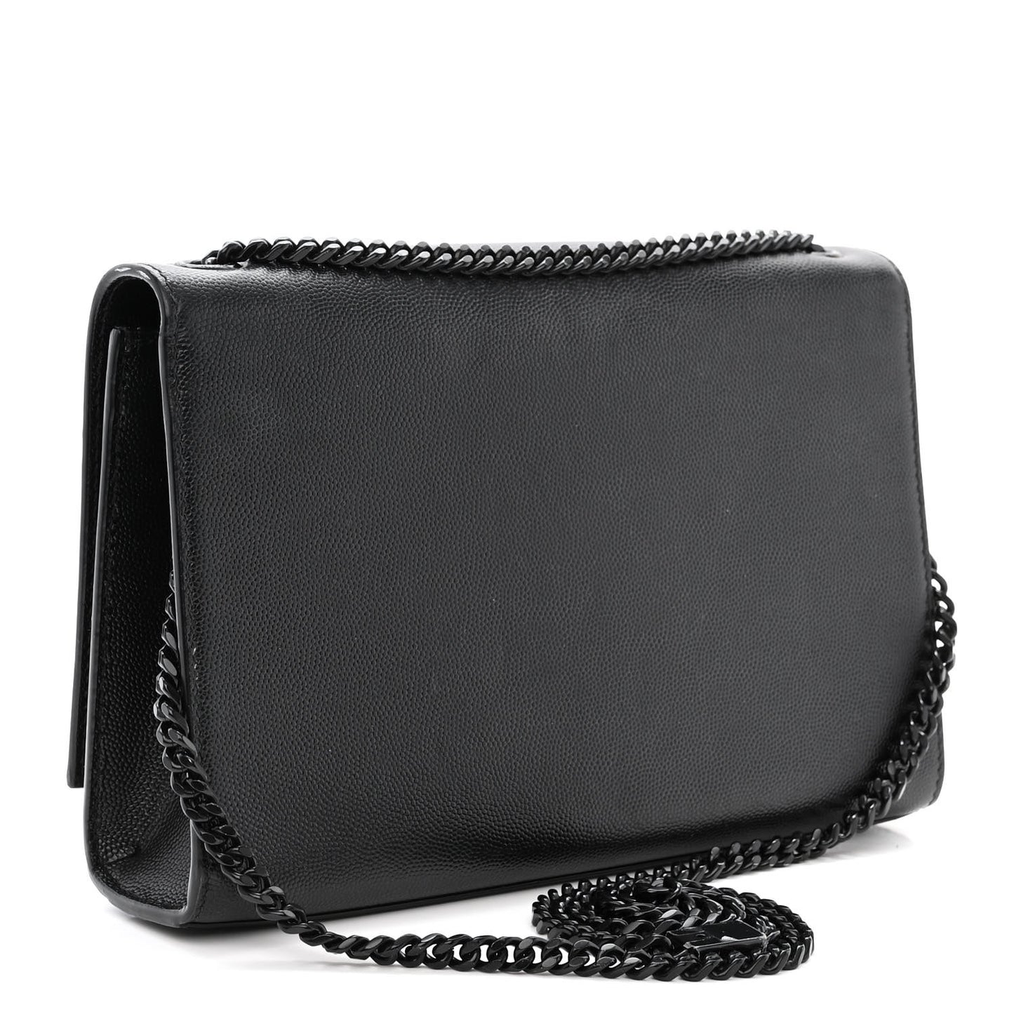 Grain De Poudre Medium Classic Monogram Monochrome Kate Satchel Black