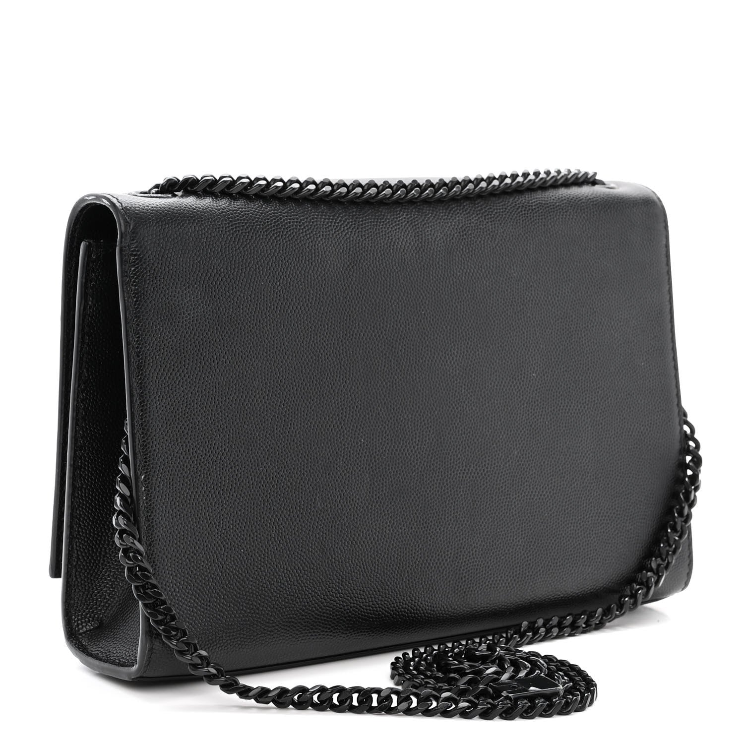 Saint Laurent Grain De Poudre Medium Classic Monogram Monochrome Kate Satchel Black 3 of 11