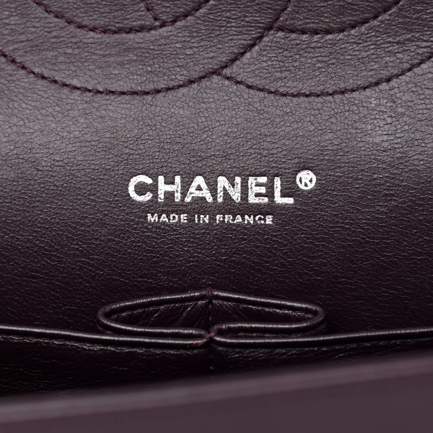 Lambskin Quilted Jumbo Double Flap Purple