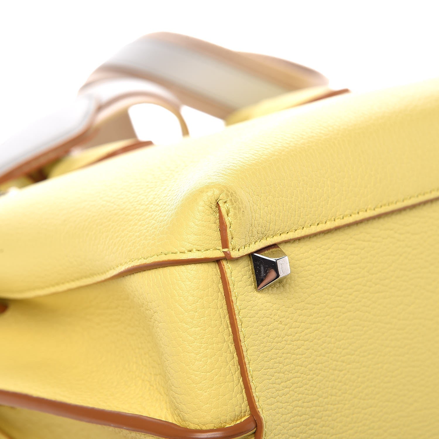 MCM Grained Calfskin Medium Milla Tote Yellow 13 of 13