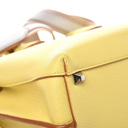 MCM Grained Calfskin Medium Milla Tote Yellow 13 of 13