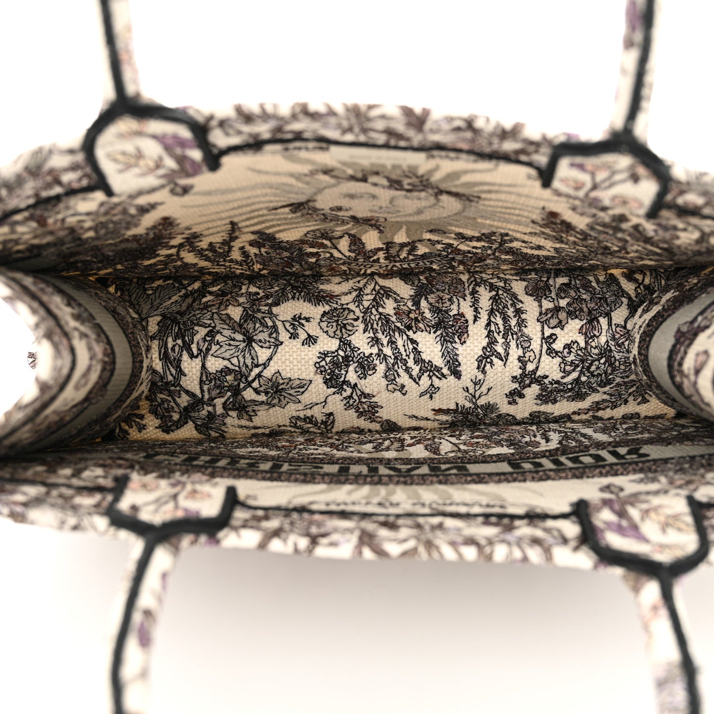 Canvas Embroidered Medium 4 Saisons Hiver Soleil Book Tote Multicolor