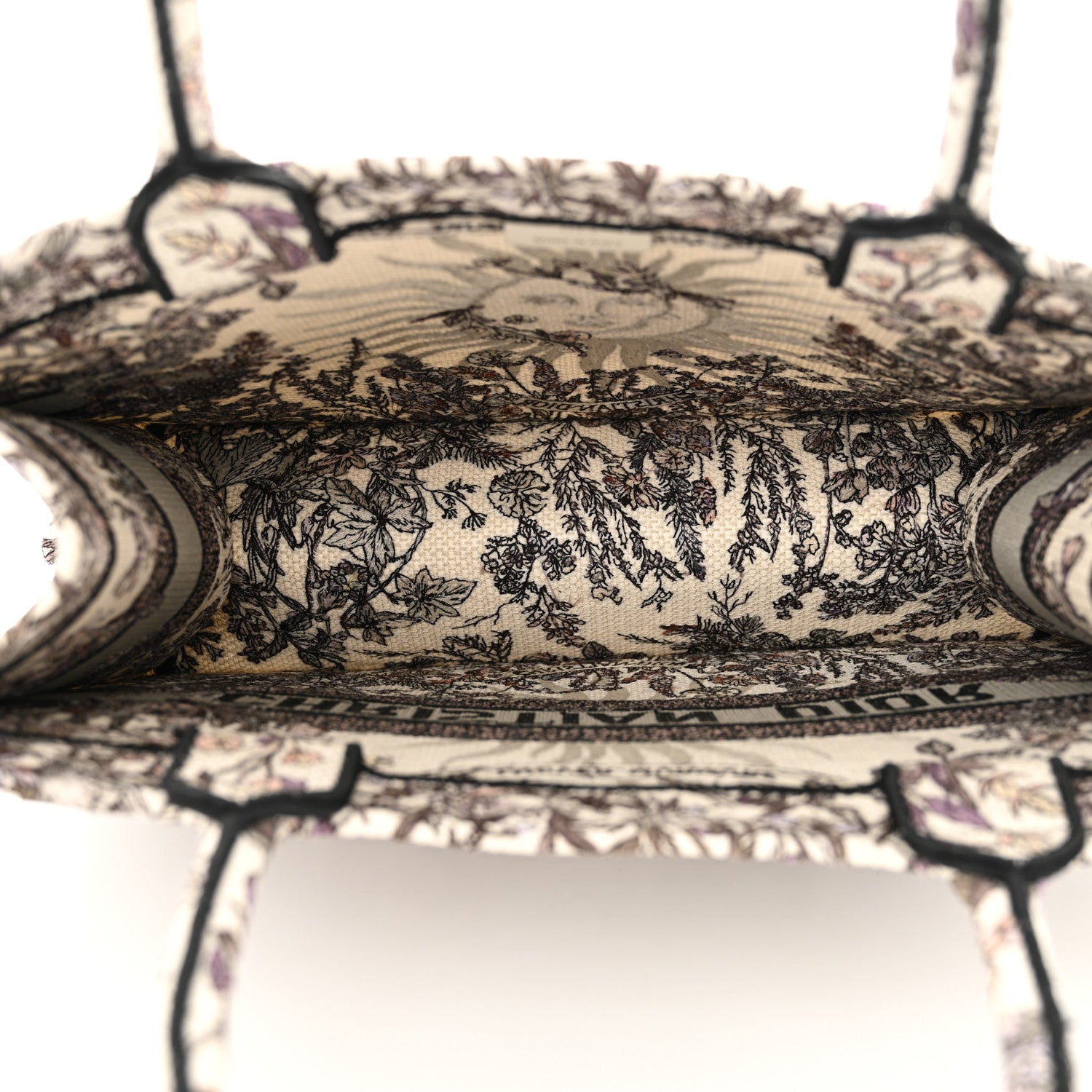 Christian Dior Canvas Embroidered Medium 4 Saisons Hiver Soleil Book Tote Multicolor 5 of 13