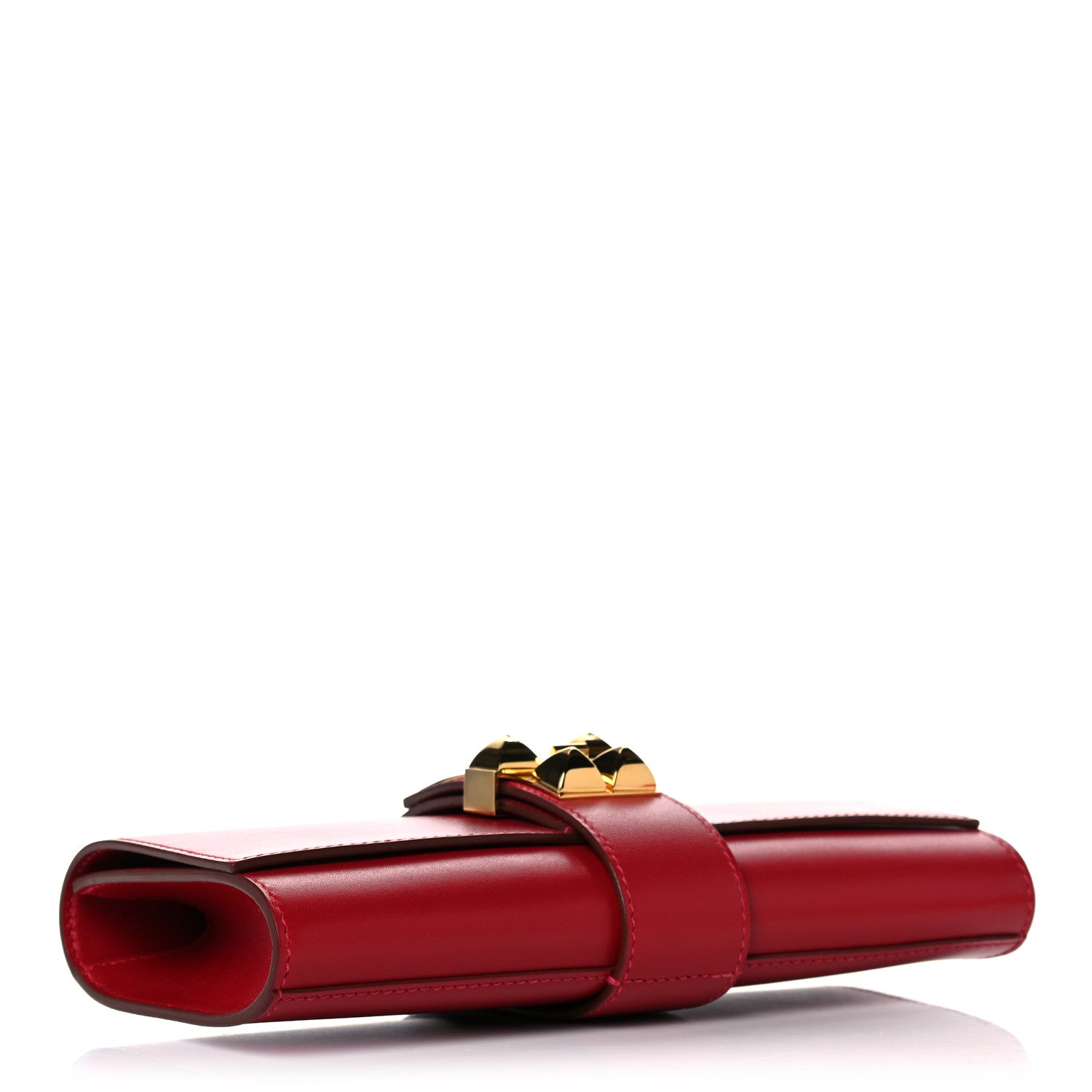 Hermes Tadelakt Medor 23 Clutch Rouge Vif 4 of 13