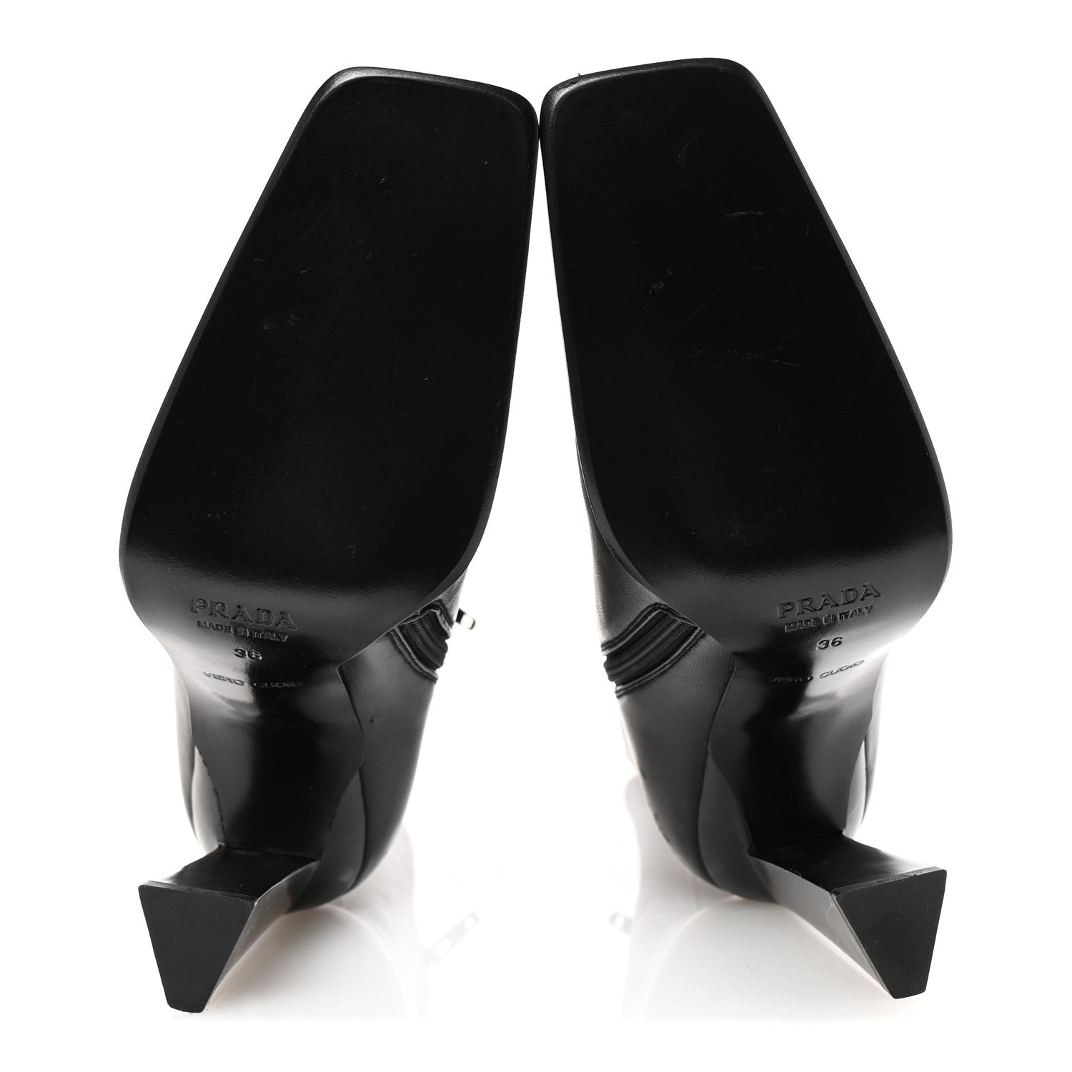 Prada Nappa Ankle Zip Boots 36 Black 6 of 8