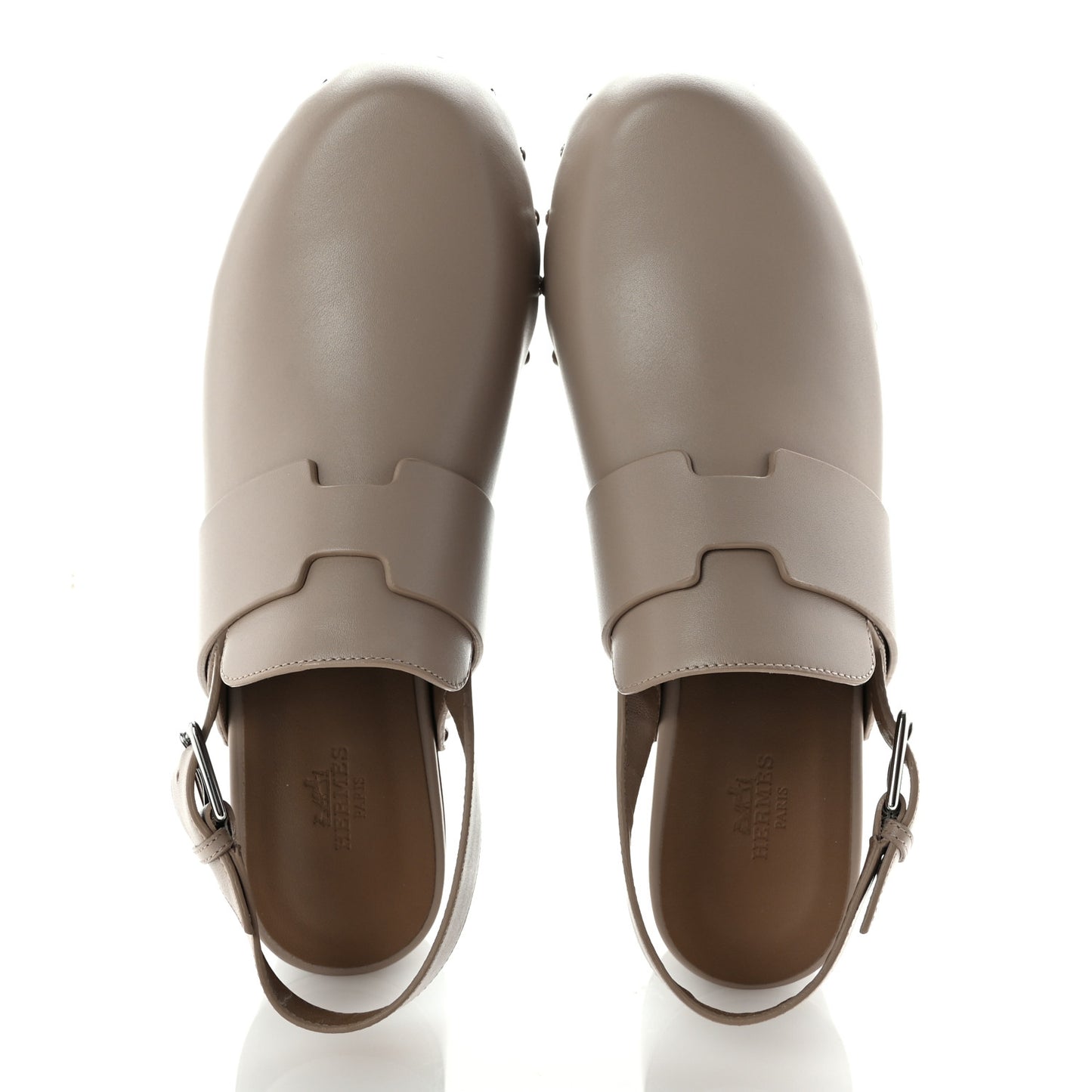 Toscan Calfskin Hermoine Mules 39 Beige Marfa