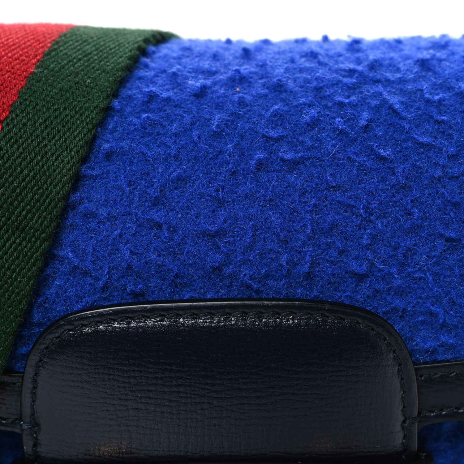 Gucci Casy Wool Azalea Calfskin Mini Horsebit 1955 Shoulder Bag Blue China 8 of 10