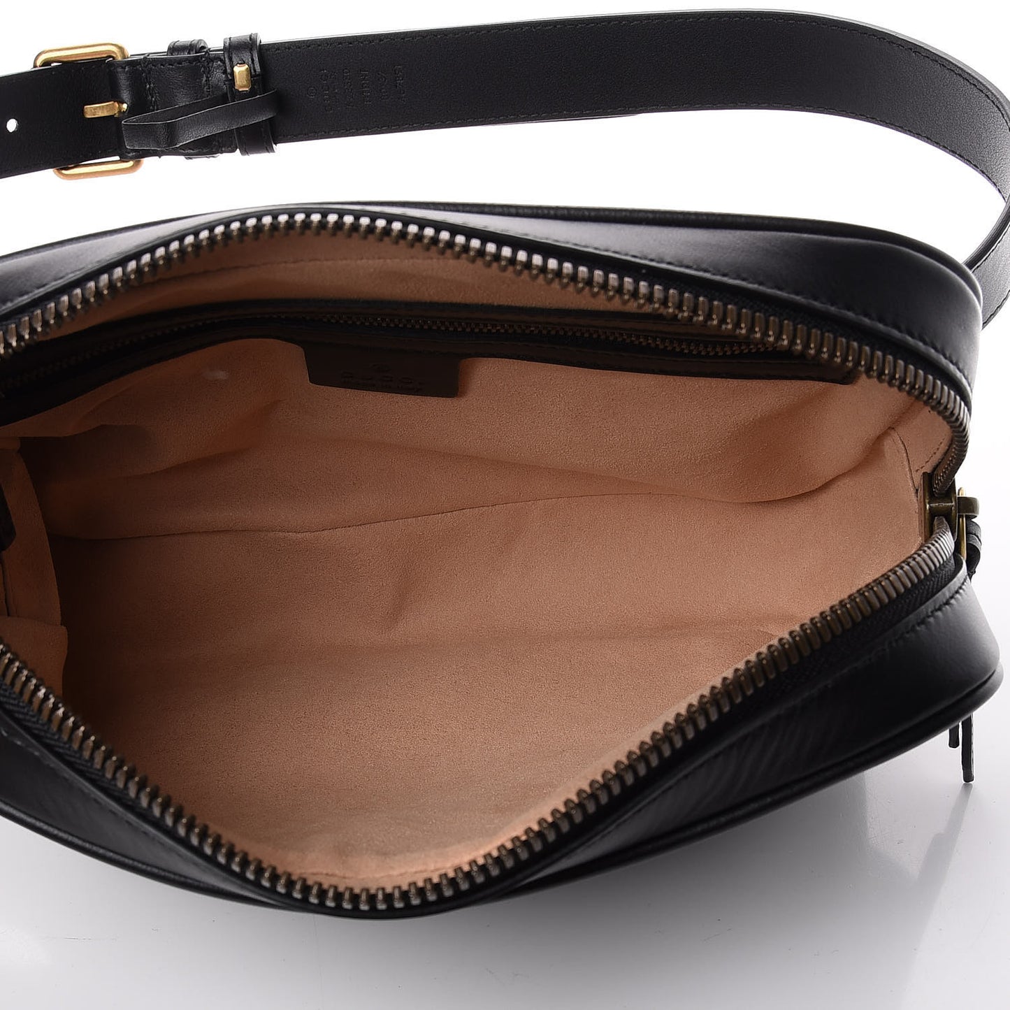 Calfskin Matelasse Mens GG Marmont Belt Bag 80 32 Black
