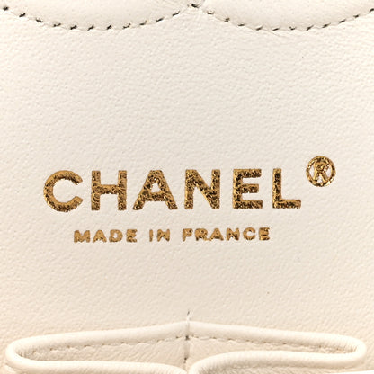 Chanel Caviar Quilted Medium Double Flap White 6 of 12