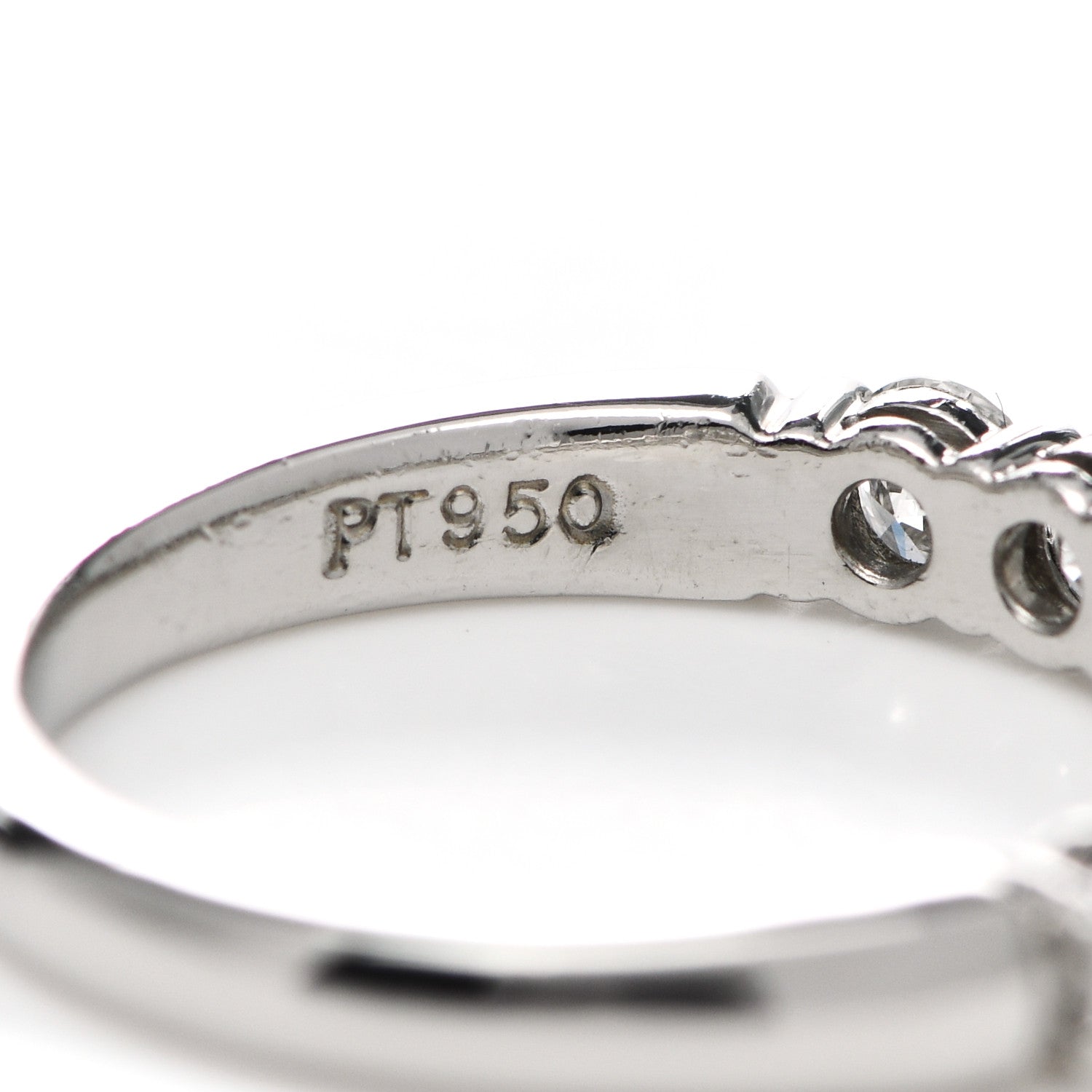 Tiffany Platinum Diamond .57ctw 3mm Half Circle Embrace Band Ring 48 4.5 5 of 6