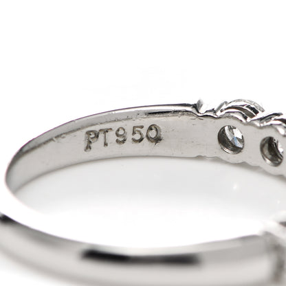 Tiffany Platinum Diamond .57ctw 3mm Half Circle Embrace Band Ring 48 4.5 5 of 6
