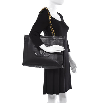 Chanel Calfskin CC Tote Black 2 of 13