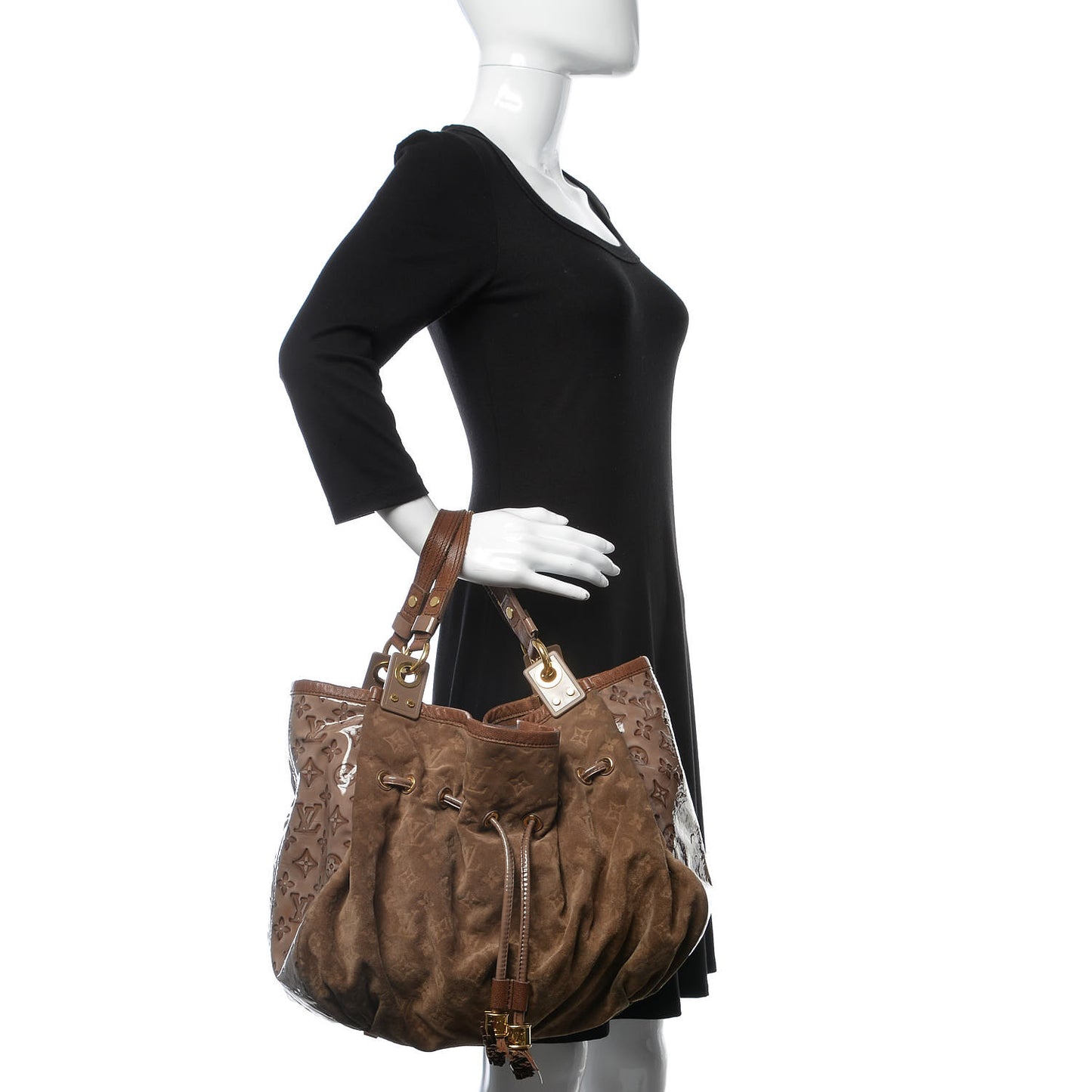 Suede Patent Monogram Irene Brown