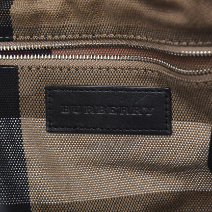 Burberry Grainy Calfskin House Check Medium Maidstone Black 7 of 13