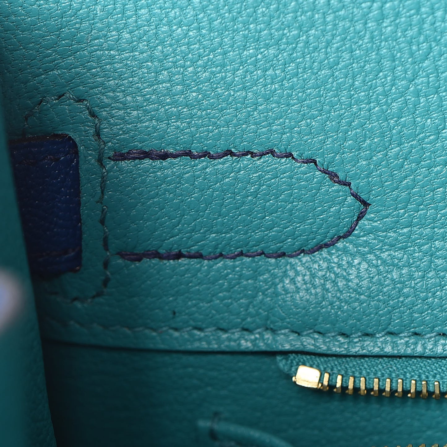 Chevre Mysore Bi-Color Horseshoe Birkin 30 Bleu Sapphire Paon