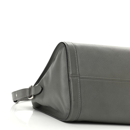 Alexander McQueen Pebbled Calfskin Small Skull Padlock Zip Around Tote Dark Grey 10 of 11