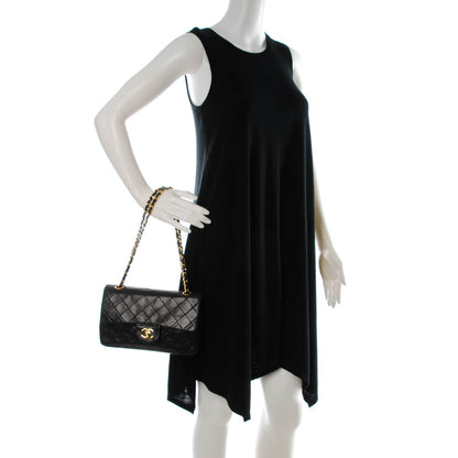 Chanel Lambskin Quilted Small Double Flap Dark Brown 2 of 9