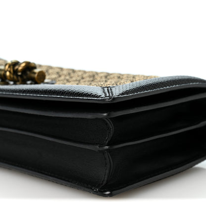 Bottega Veneta Metallic Wool Woven Patent Ayers Olimpia Knot Gold Black 9 of 10
