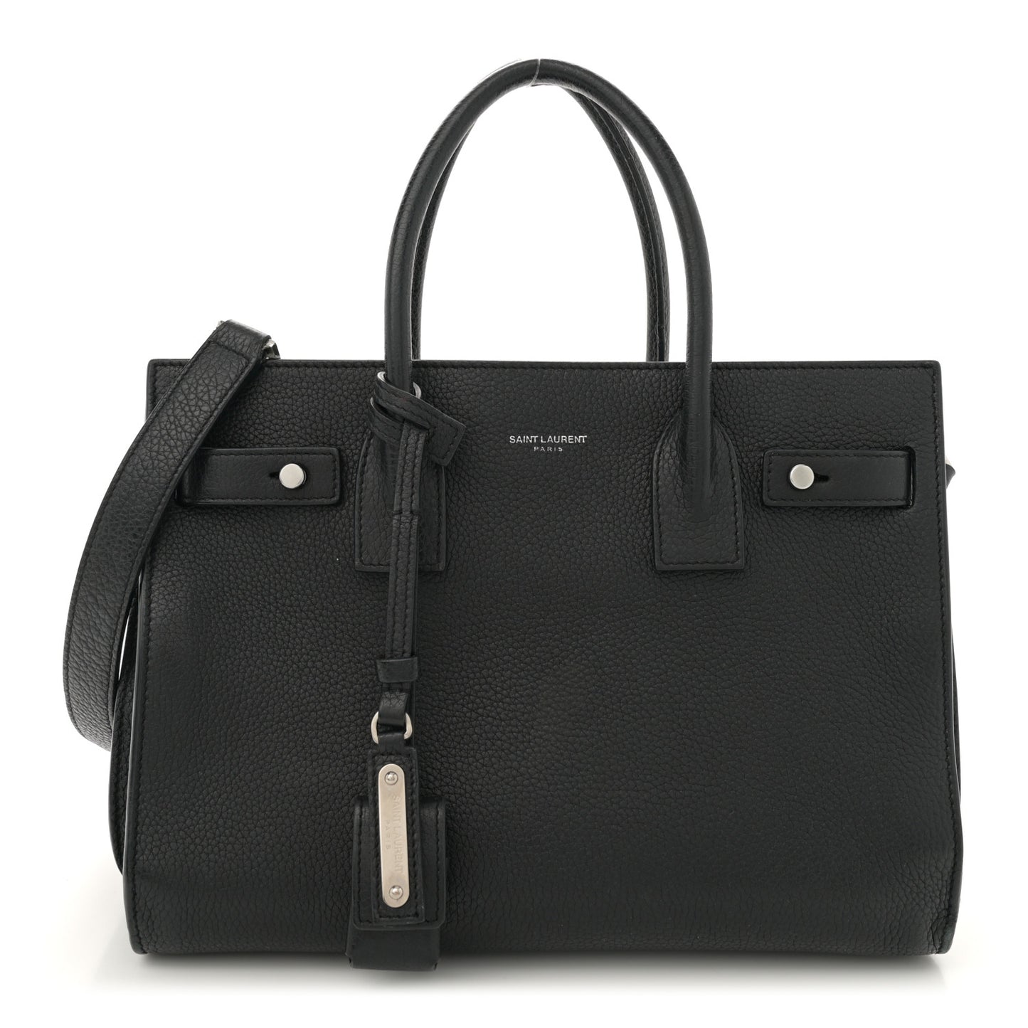 Grained Calfskin Baby Sac De Jour Souple Black