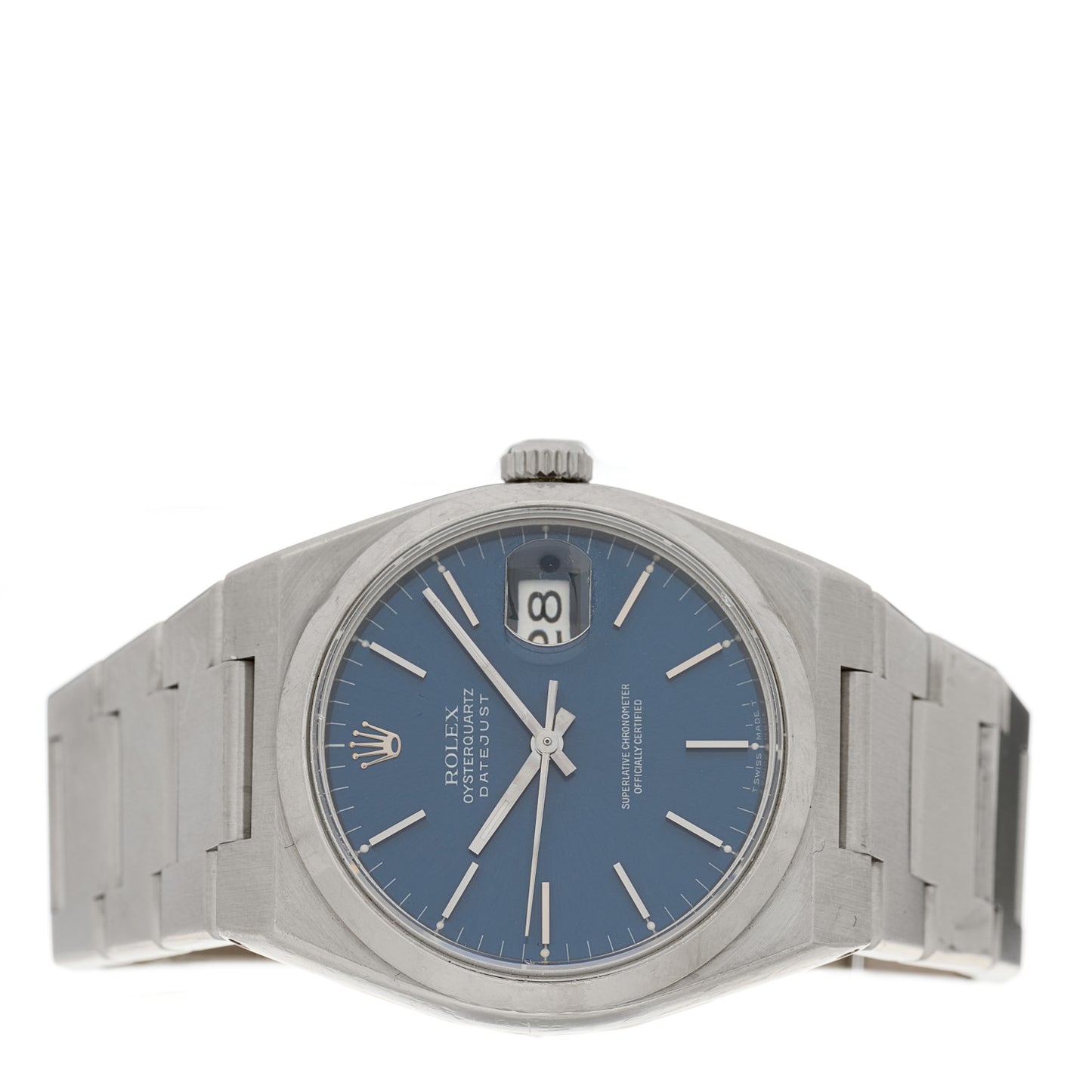Stainless Steel 36mm Oysterquartz Datejust Watch Blue 17000