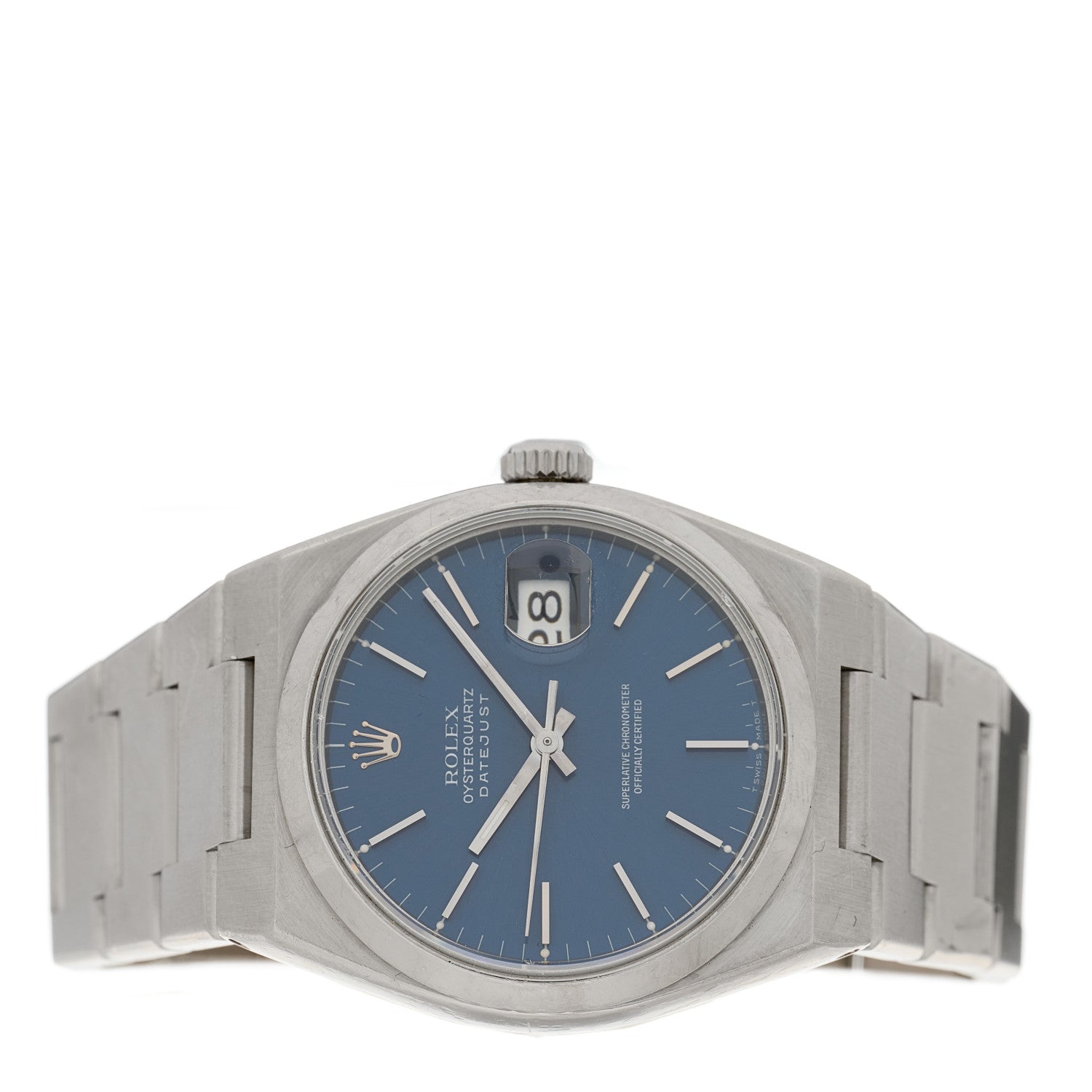 Rolex Stainless Steel 36mm Oysterquartz Datejust Watch Blue 17000 2 of 4