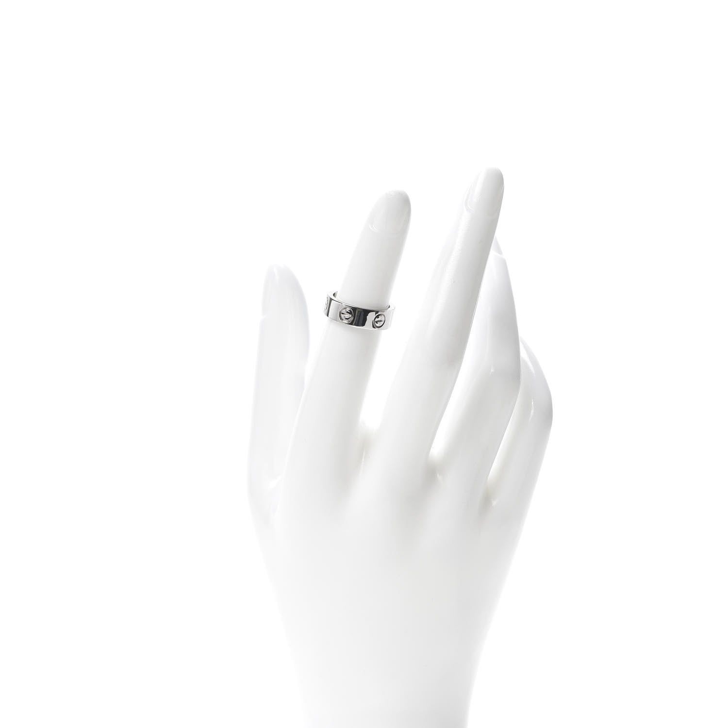 Cartier 18K White Gold 5.5mm LOVE Ring 48 4.5 2 of 4