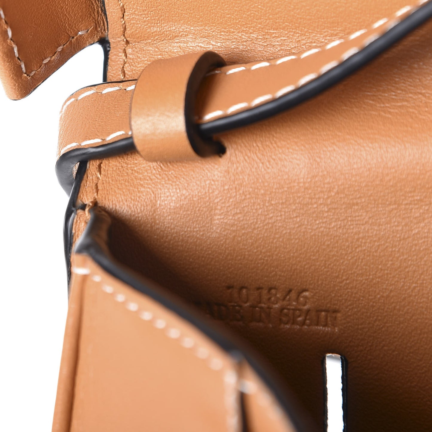 Soft Calfskin Heel Mini Saddle Bag Amber