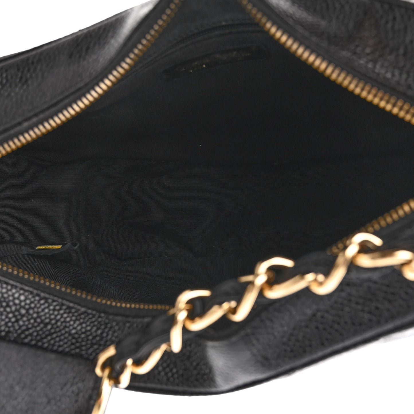 Caviar Quilted Timeless CC Shoulder Bag Black