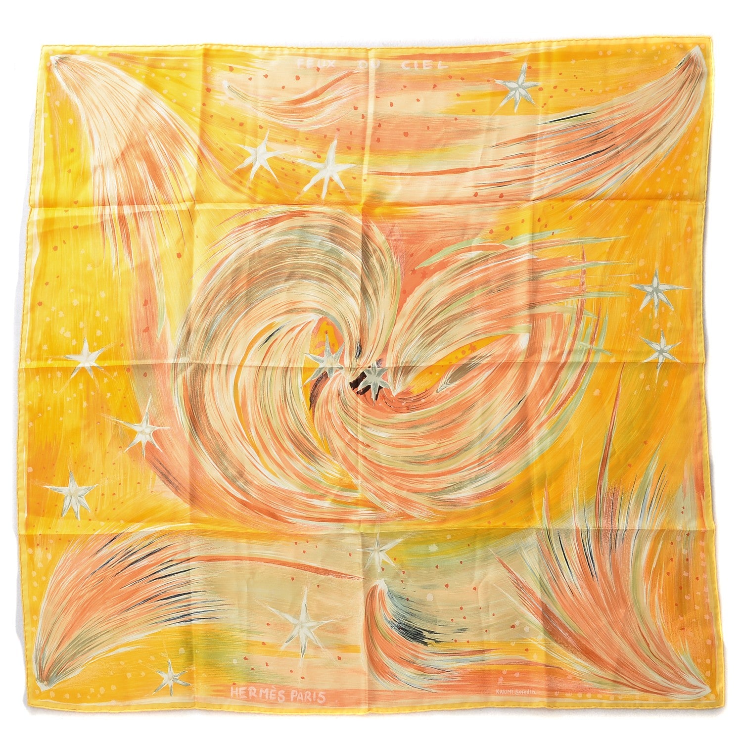 Hermes Silk Feux Du Ciel Scarf 90 1 of 7