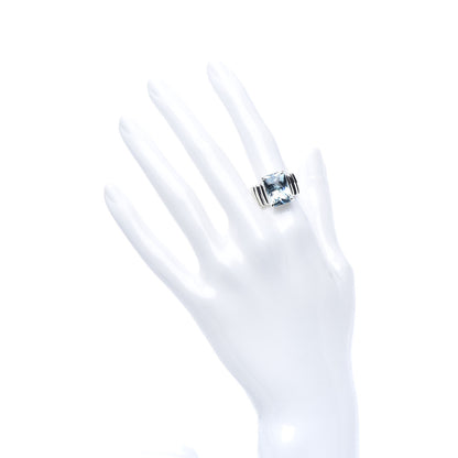 John Hardy Sterling Silver Blue Topaz Batu Bedeg Ring 55 7.25 2 of 6