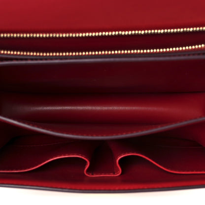 Celine Box Calfskin Medium Classic Box Flap Bag Red 5 of 11