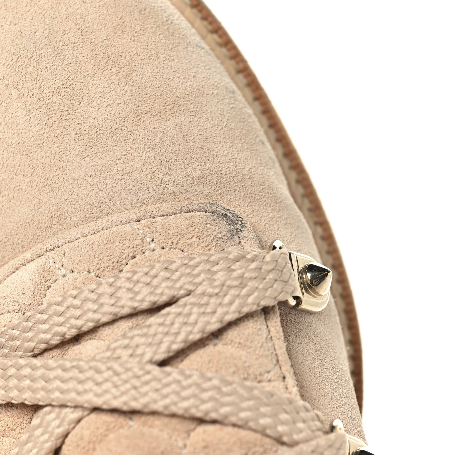 Christian Louboutin Suede Mad Flat Boots 40.5 Beige 9 of 9