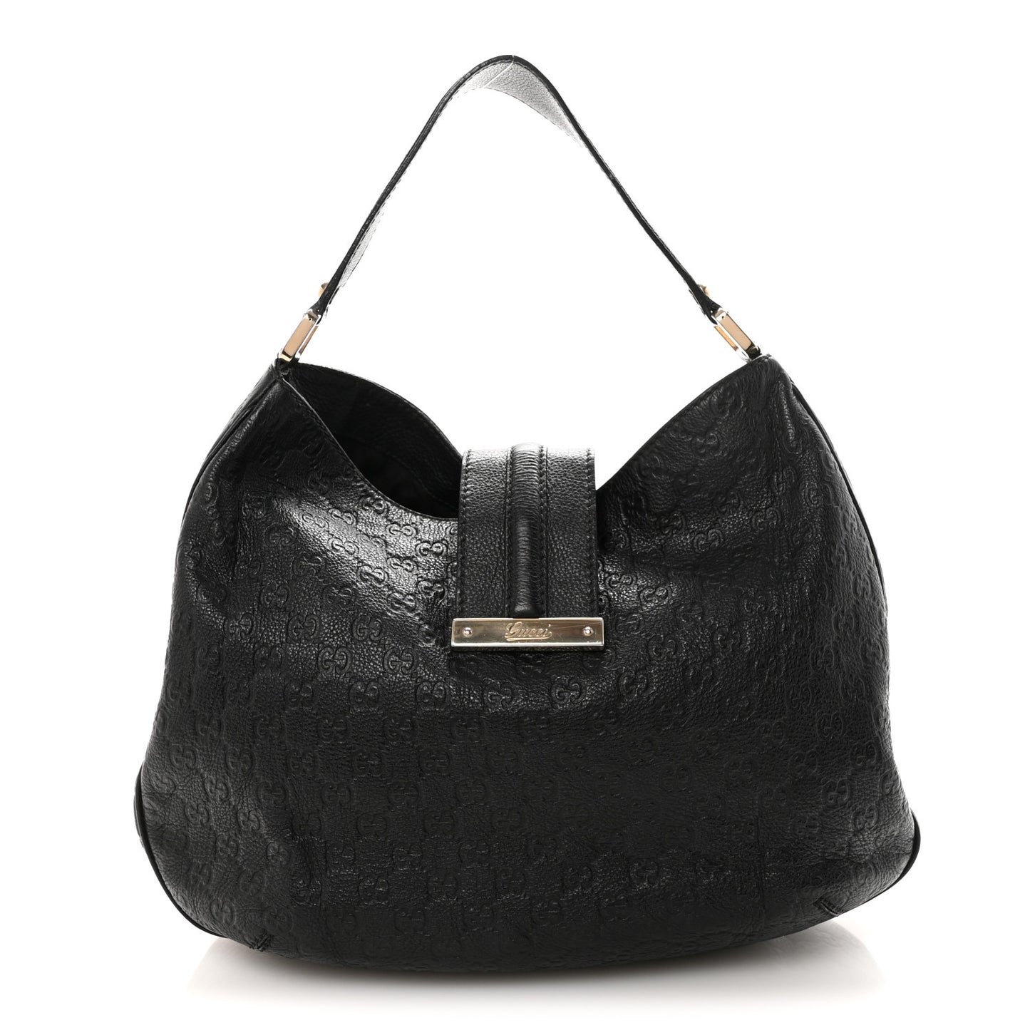 Guccissima Large New Ladies Web Hobo  Black