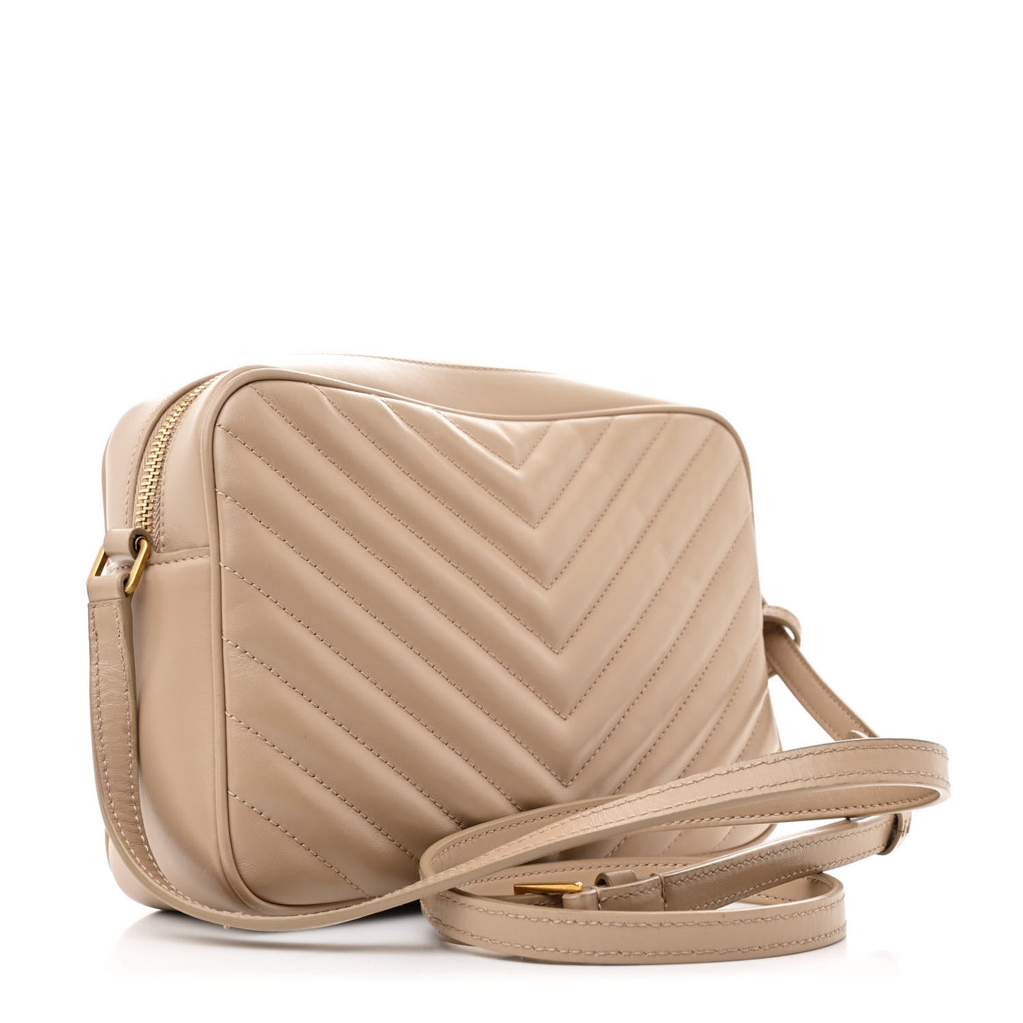 Calfskin Matelasse Monogram Lou Camera Bag Nude Powder