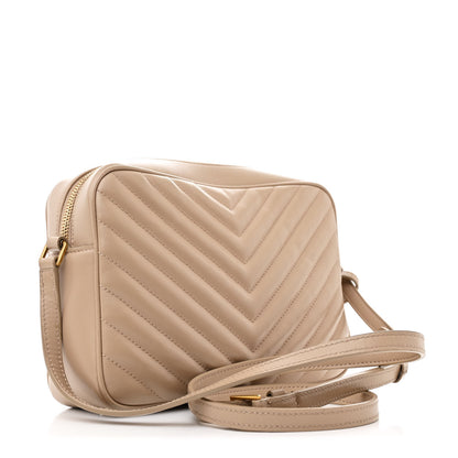 Saint Laurent Calfskin Matelasse Monogram Lou Camera Bag Nude Powder 3 of 11