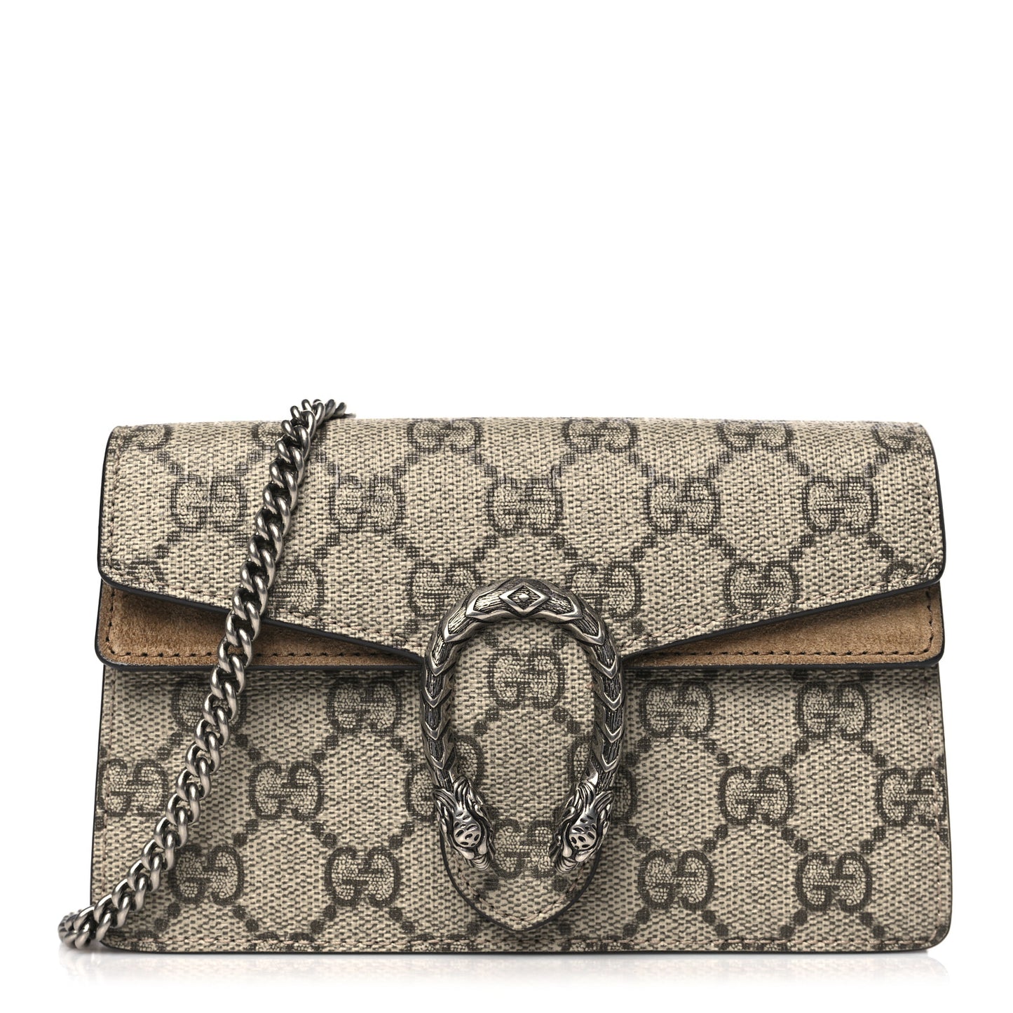 GG Supreme Monogram Super Mini Dionysus Shoulder Bag Taupe