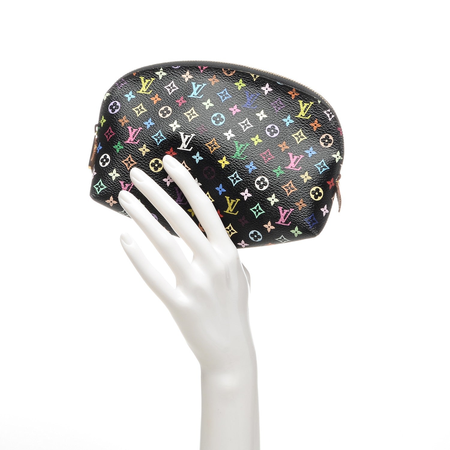Louis Vuitton Monogram Multicolor Cosmetic Pouch Black Grenade 2 of 6