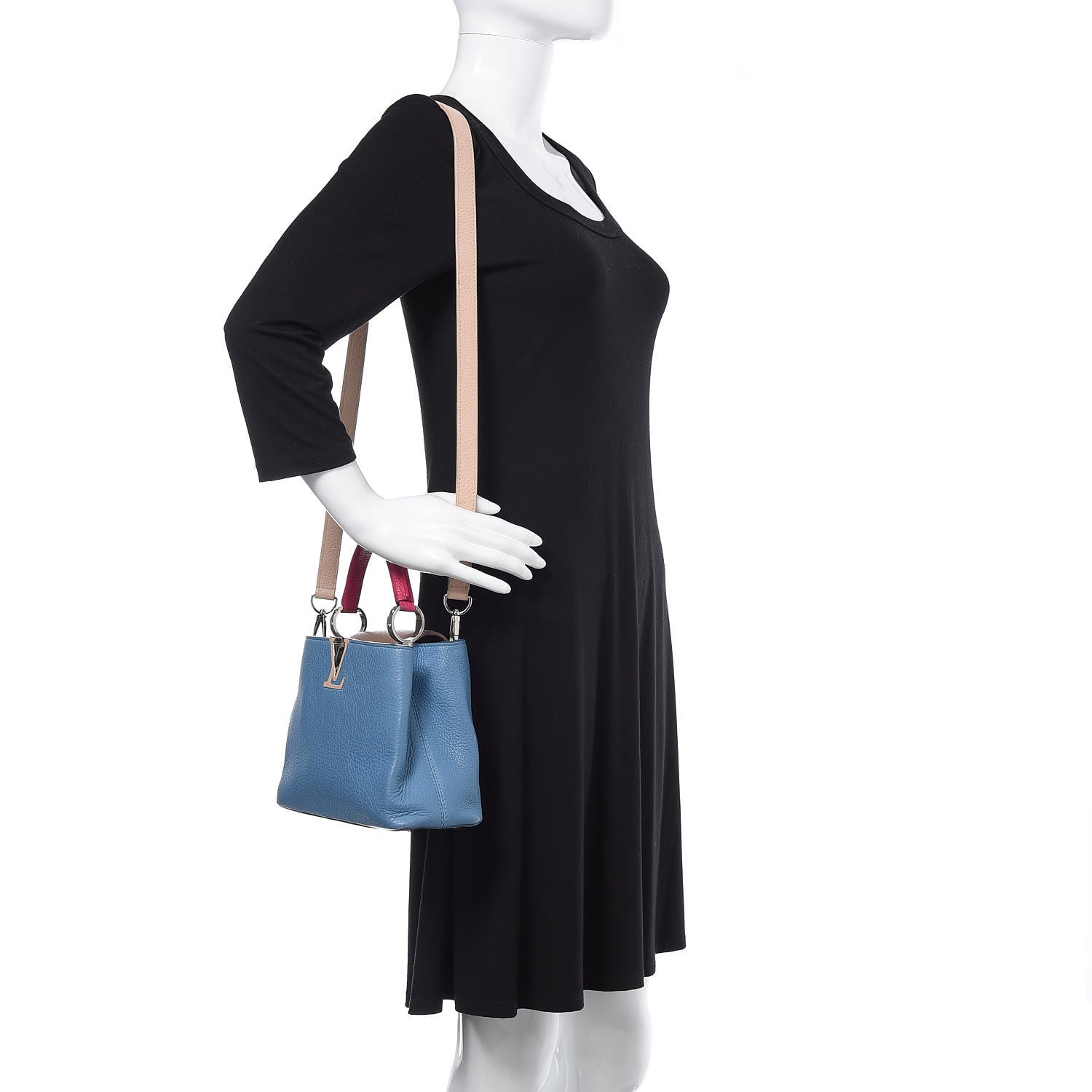 Louis Vuitton Taurillon Flowers Capucines BB Fuchsia 2 of 9