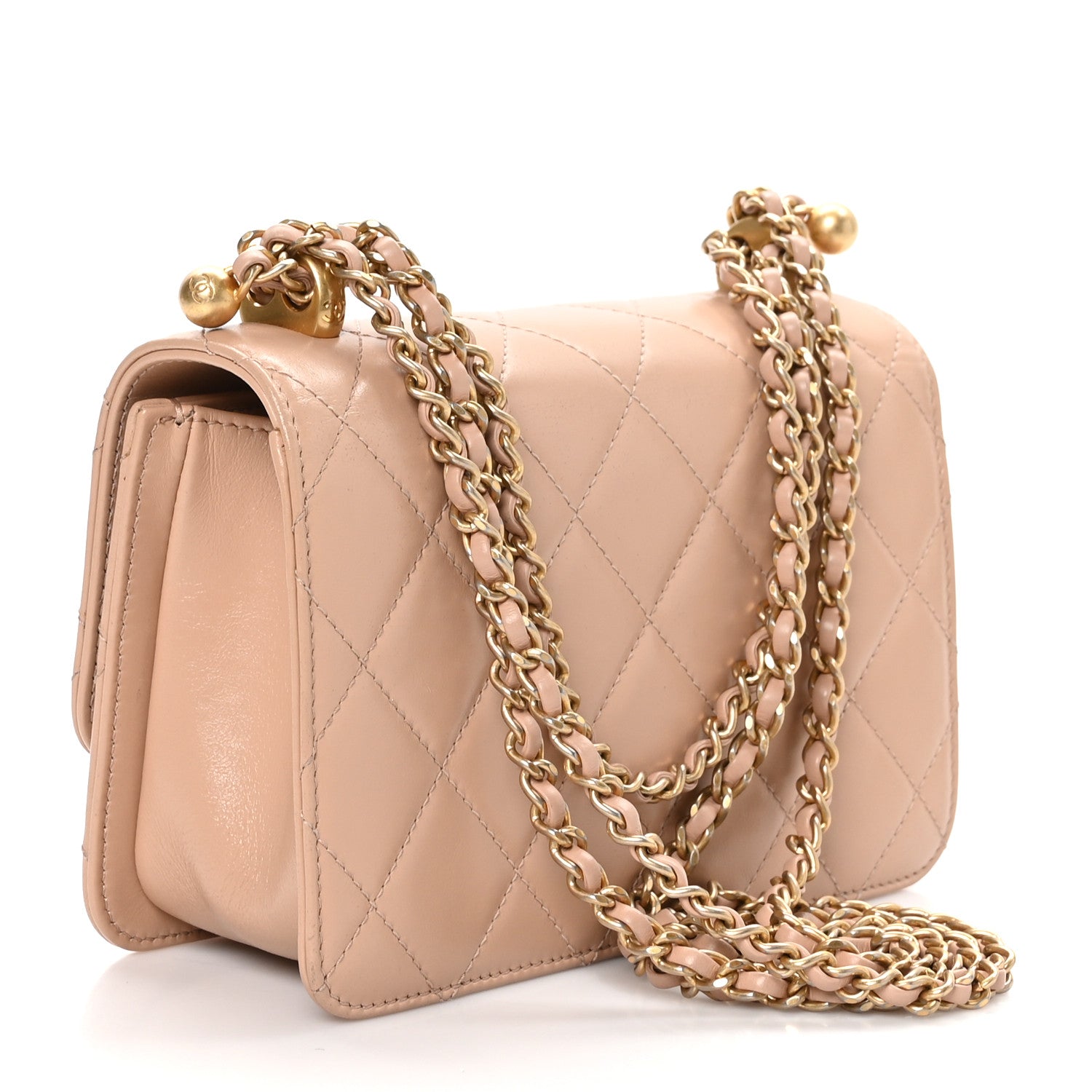 Chanel Calfskin Quilted Mini Perfect Fit Flap Beige 3 of 10