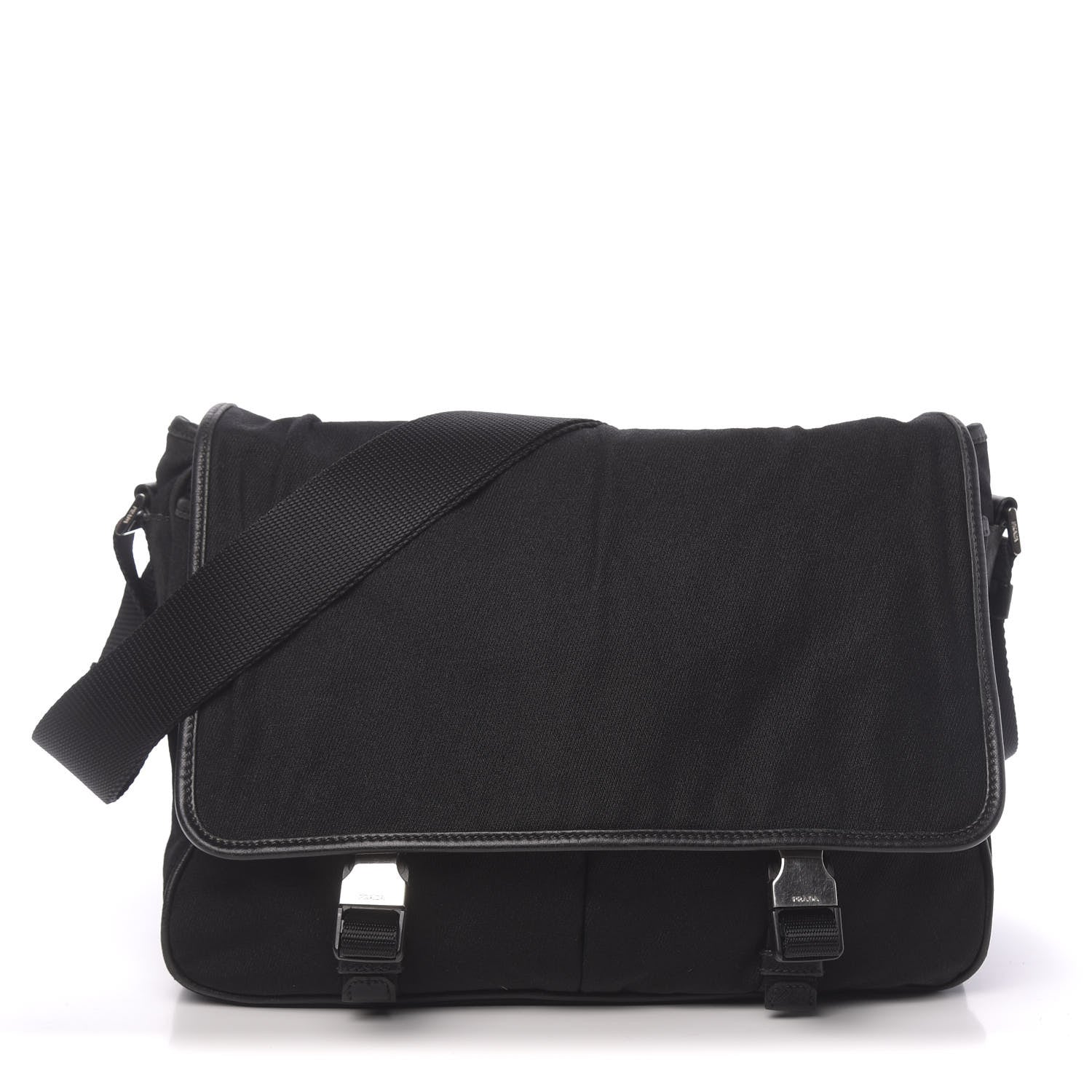 Prada Tessuto Nylon Messenger Bag Black 1 of 13
