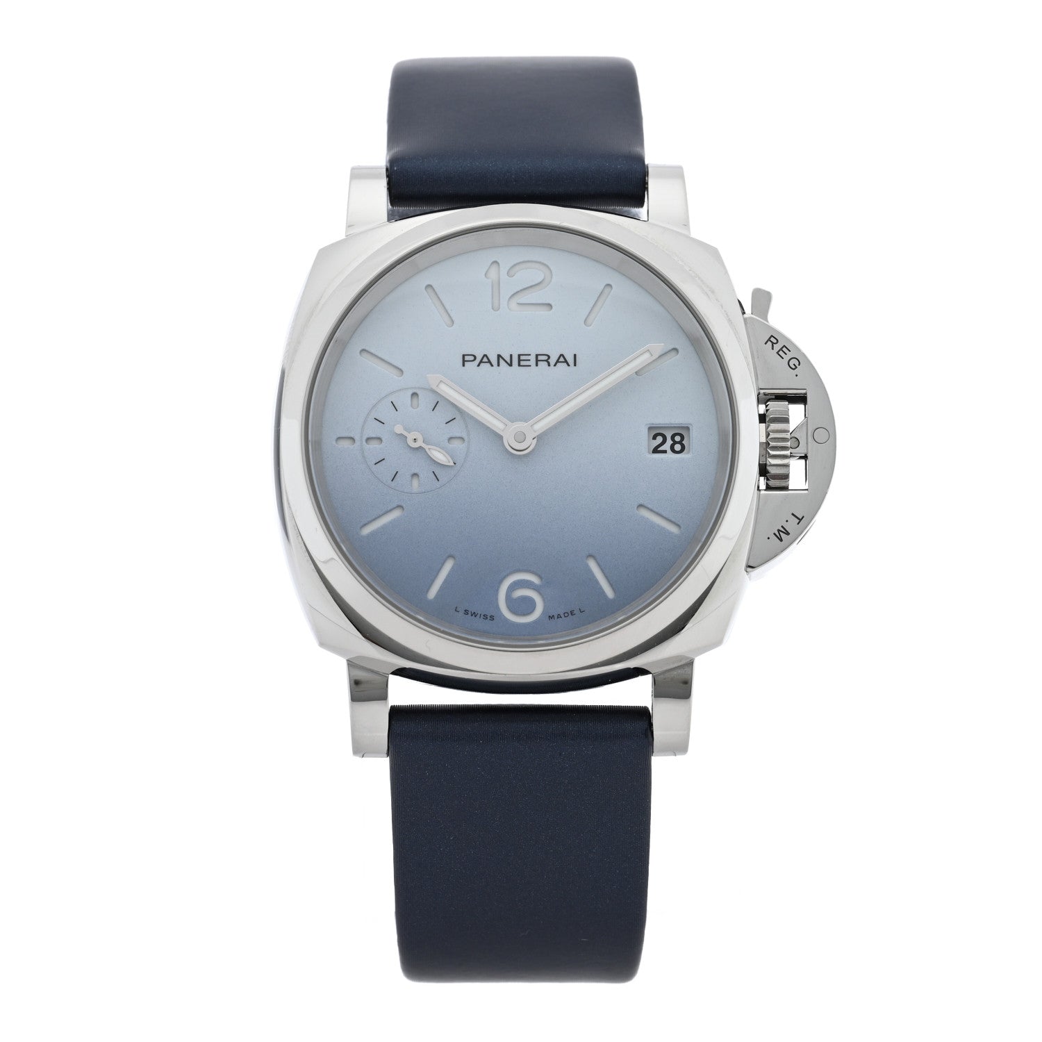 Panerai Stainless Steel Satin 38mm Luminor Due Automatic Watch Blue PAM01309 1 of 5