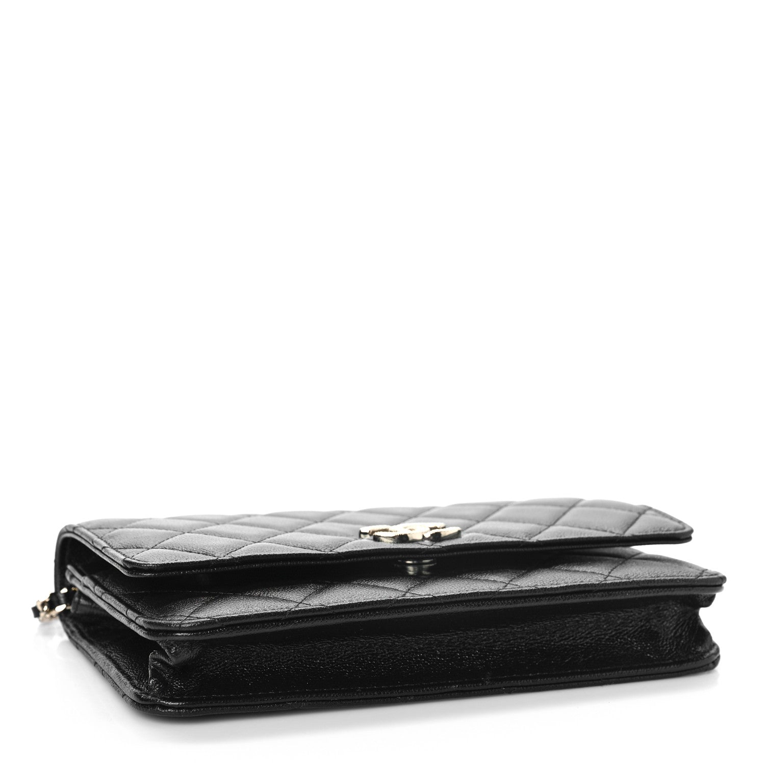 Chanel Caviar Quilted Studded CC Wallet on Chain WOC Black 4 of 10