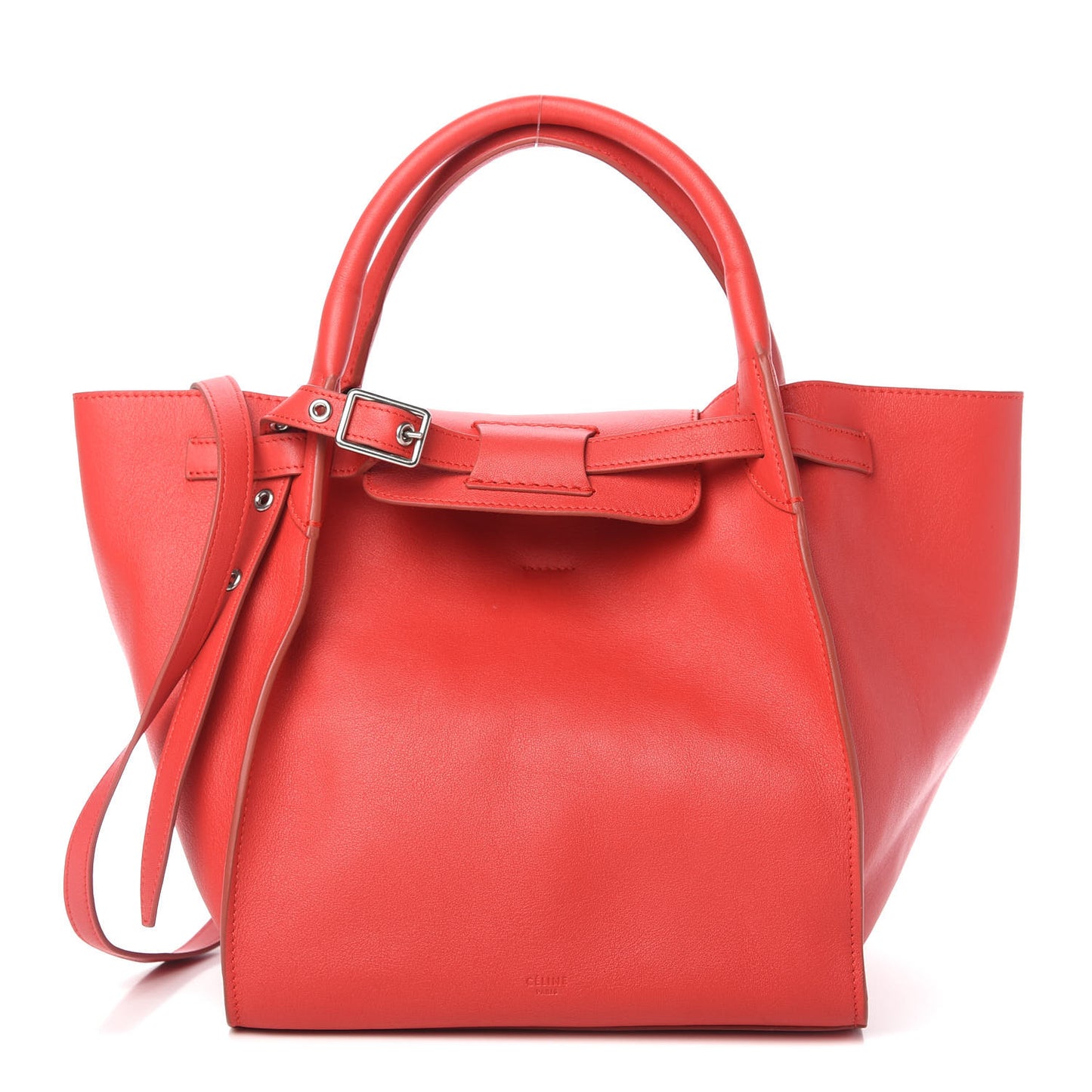 Smooth Calfskin Small Big Bag Red