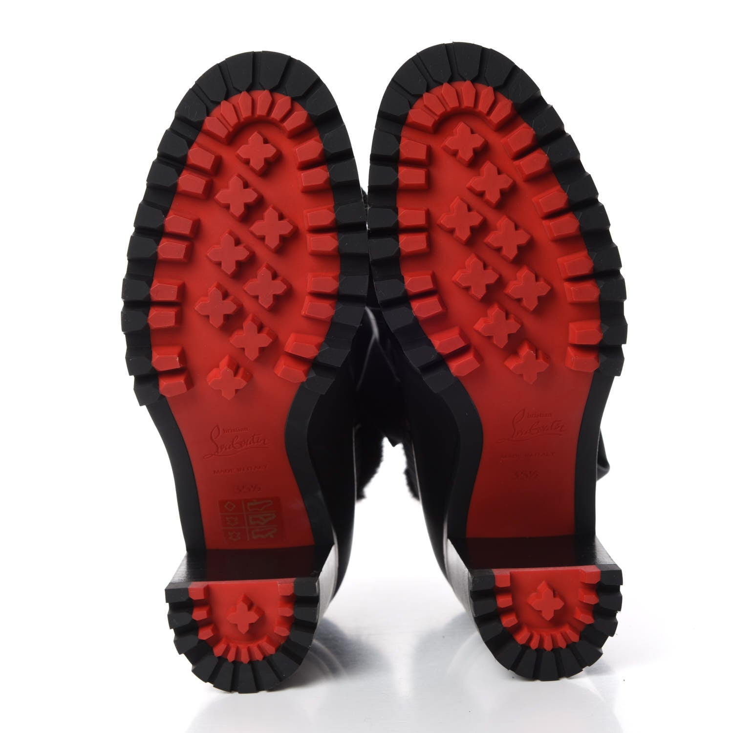 Christian Louboutin Calfskin Mink Jenny From the Alps 70 Ankle Boots 35.5 Black 5 of 8