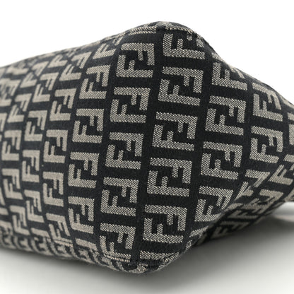 Fendi Zucchino Vitello Pochette Black White 9 of 10