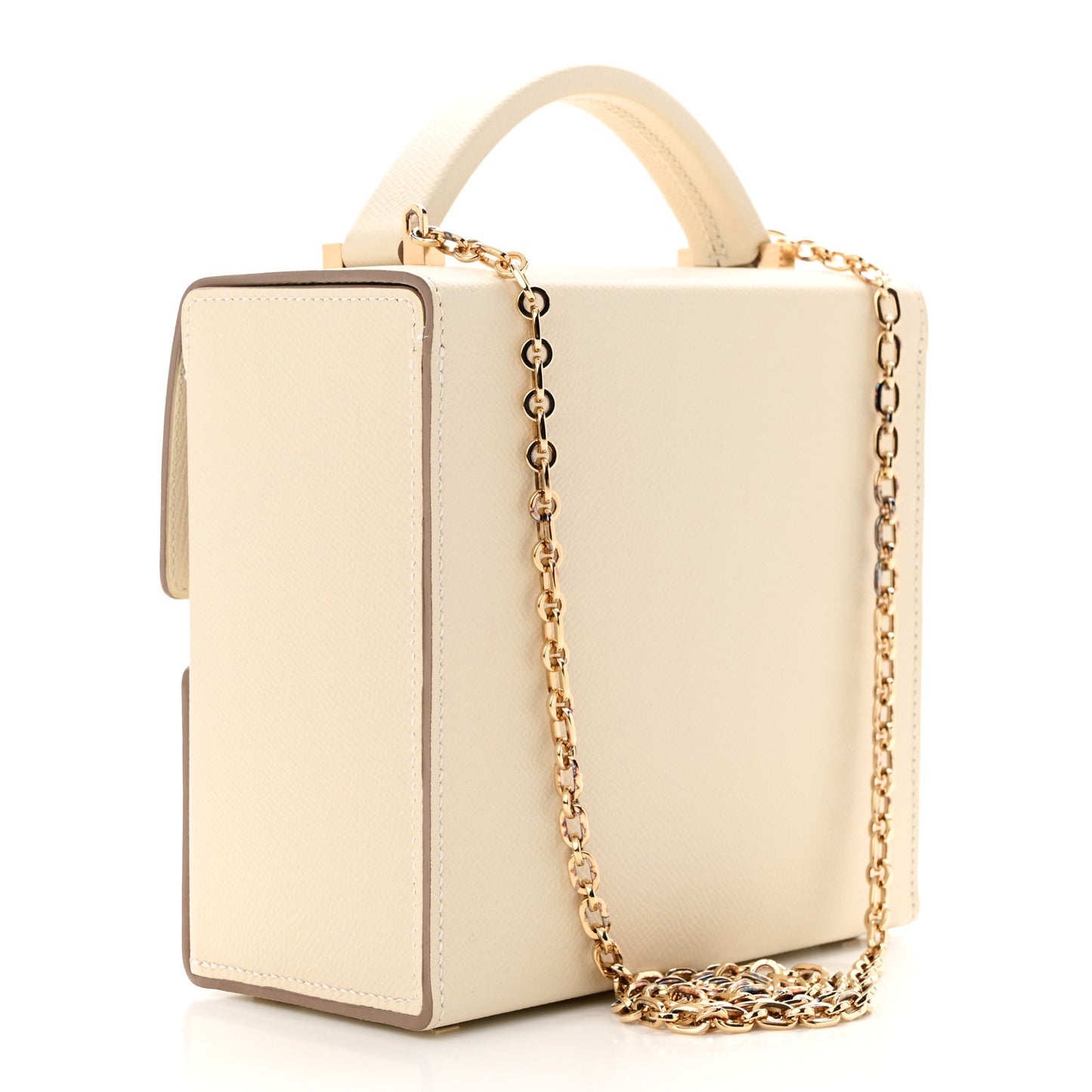 Epsom Cinhetic Boxy Top Handle Bag Craie