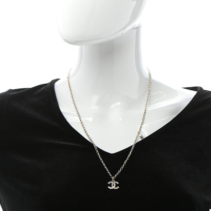 Chanel Pearl Crystal CC Pendant Necklace Gold 2 of 6